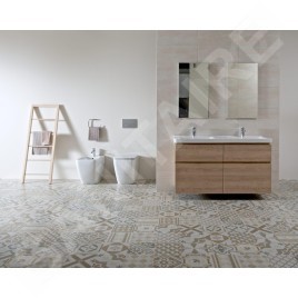 Jika Cubito Pure - Meuble sous lavabo double 1280x683 mm, blanc H40J4274025001
