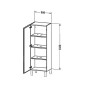 Duravit L-Cube - Armoire 1320x500x363 mm, droite, blanc brillant LC1179R2222