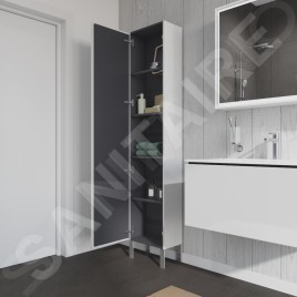 Duravit L-Cube - Armoire 1760x400x243 mm, gauche, blanc brillant LC1170L2222