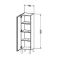 Duravit L-Cube - Armoire 1320x400x363 mm, droite, blanc brillant LC1178R2222