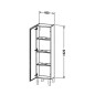 Duravit L-Cube - Armoire 1320x400x243 mm, droite, blanc brillant LC1168R2222