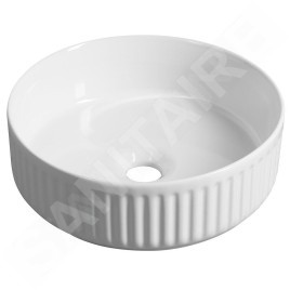Sapho Isvea - Vasque à poser, diamètre 36 cm, sans trop-plein, blanc 10NF66036