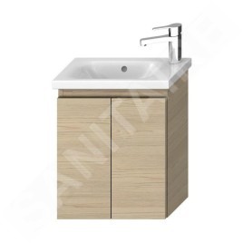 Jika Mio - Meuble pour lavabo asymétrique, frêne H40J7112003421