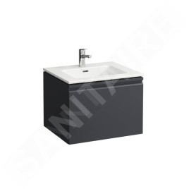 Laufen Pro S - Meuble avec lavabo, 600x500 mm, graphite H8609624801041