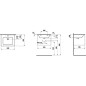 Laufen Pro S - Meuble avec lavabo, 600x500 mm, chêne clair H8609624791041