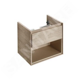 Ideal Standard Connect Air - Petite armoire sous lavabo, 600x440x517 mm, décor : bois clair/brun clair mat E0826UK