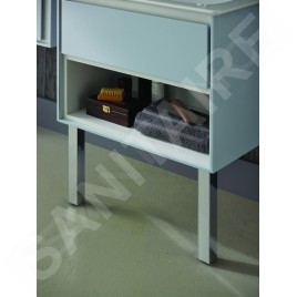 Ideal Standard Connect Air - Petite armoire sous lavabo, 600x440x517 mm, blanc brillant/gris clair mat E0826KN