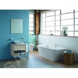 Ideal Standard Connect Air - Petite armoire sous lavabo, 600x440x517 mm, blanc brillant/gris clair mat E0826KN