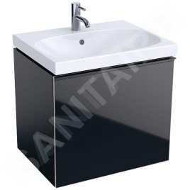 Geberit Acanto - Meuble sous lavabo 600 mm, noir 500.609.16.1