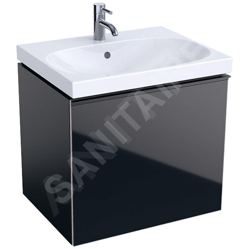 Geberit Acanto - Meuble sous lavabo 600 mm, noir 500.609.16.1