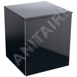 Geberit Acanto - Meuble latéral 450x520 mm avec tiroirs, noir 500.618.16.1