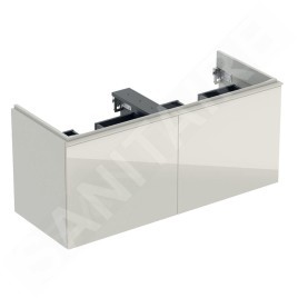 Geberit Acanto - Meuble sous double lavabo 1200 mm, sable gris 500.613.JL.2