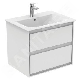 Ideal Standard Connect Air - Petite armoire sous lavabo, 600x440x517 mm, blanc brillant/blanc mat E0818B2