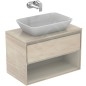 Ideal Standard Connect Air - Petite armoire sous lavabo, 800x440x517 mm, décor : bois clair/brun clair mat E0827UK