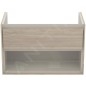 Ideal Standard Connect Air - Petite armoire sous lavabo, 800x440x517 mm, décor : bois clair/brun clair mat E0827UK