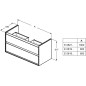 Ideal Standard Connect Air - Petite armoire sous lavabo, 800x440x517 mm, blanc brillant/blanc mat E0827B2