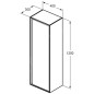 Ideal Standard Connect Air - Petite armoire haute 400x300x1.200 mm, blanc brillant/blanc mat E0834B2