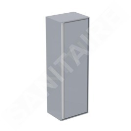Ideal Standard Connect Air - Petite armoire haute 400x300x1.200 mm, gris clair brillant/blanc mat E0834EQ