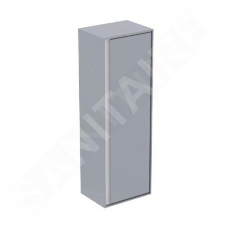 Ideal Standard Connect Air - Petite armoire haute 400x300x1.200 mm, gris clair brillant/blanc mat E0834EQ