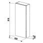 Jika Cubito - Armoire, 320x810x150 mm, porte gauche, chêne H43J4241105191
