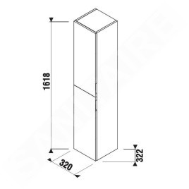 Jika Cubito - Armoire haute, 320x1618x322 mm, chêne H43J4222305191