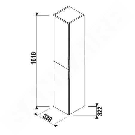 Jika Cubito - Armoire haute, 320x1618x322 mm, chêne H43J4222305191