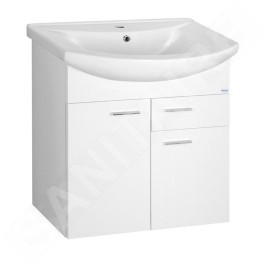 Aqualine Zoja - Meuble lavabo 615x740x321 mm, blanc 51065A