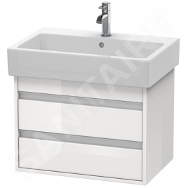 Duravit Ketho - Meuble-vasque, 480x650x440 mm, 2 tiroirs, blanc brillant KT662402222