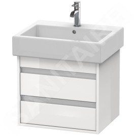 Duravit Ketho - Meuble-vasque, 480x550x440 mm, 2 tiroirs, blanc brillant KT663602222