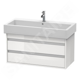 Duravit Ketho - Meuble sous lavabo 480x950x440 mm, 2 tiroirs, blanc brillant KT663802222