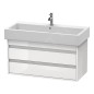 Duravit Ketho - Meuble sous lavabo 480x950x440 mm, 2 tiroirs, blanc brillant KT663802222
