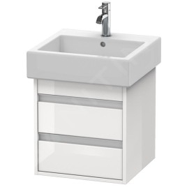 Duravit Ketho - Meuble-vasque, 480x450x440 mm, 2 tiroirs, blanc brillant KT663502222