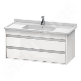Duravit Ketho - Meuble sous lavabo 480x1000x455 mm, 2 tiroirs, blanc brillant KT664502222