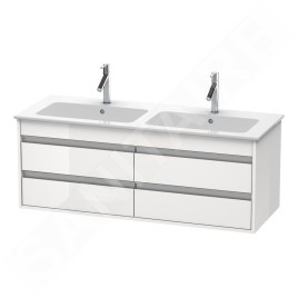 Duravit Ketho - Meuble sous lavabo 480x1270x475 mm, quatre tiroirs, blanc brillant KT643302222