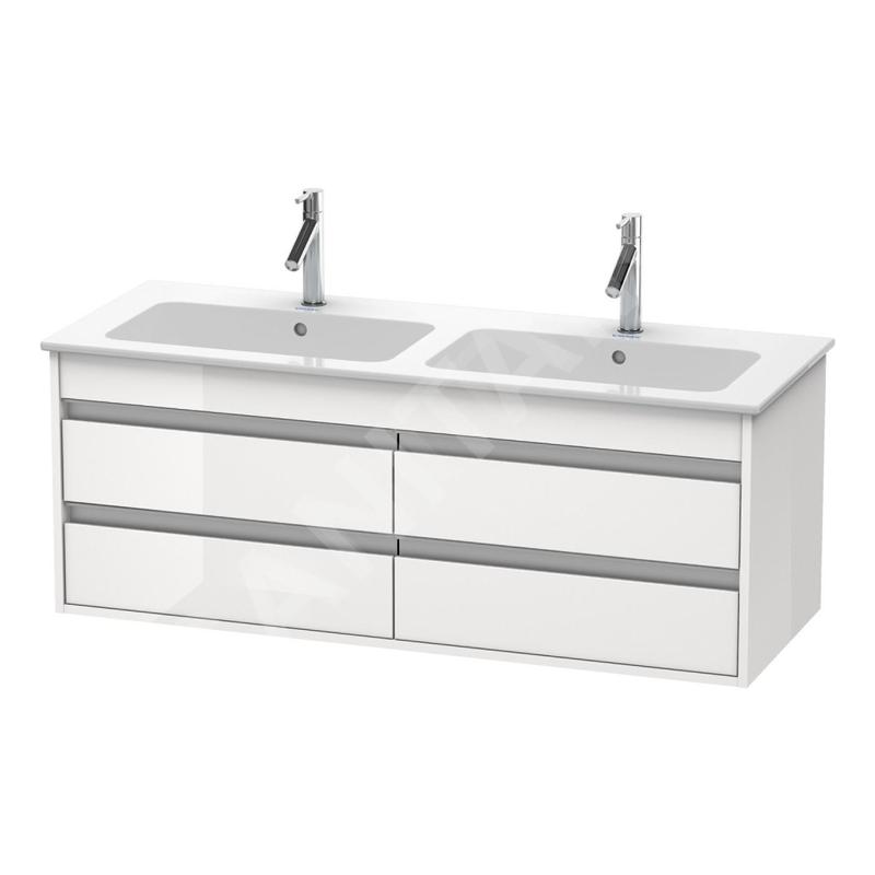 Duravit Ketho - Meuble sous lavabo 480x1270x475 mm, quatre tiroirs, blanc brillant KT643302222