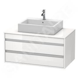 Duravit Ketho - Meuble sous lavabo 496x1000x550 mm, 2 tiroirs, blanc brillant KT665502222