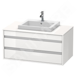 Duravit Ketho - Meuble sous lavabo 496x1000x550 mm, 2 tiroirs, blanc brillant KT675502222