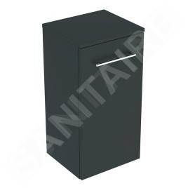 Geberit Selnova Square - Meuble latéral haut 650x330x297 mm, 1 porte, gris velouté mat 501.273.00.1