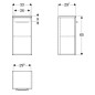Geberit Selnova Square - Meuble latéral haut 650x330x297 mm, 1 porte, noyer clair hickory 501.275.00.1