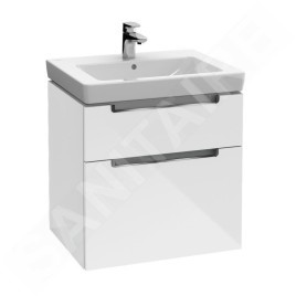 Villeroy & Boch Subway 2.0 - Meuble-vasque, 587x590x454 mm, 2 tiroirs, Glossy White A90910DH