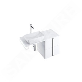 Ravak Balance - Meuble sous lavabo 600x500x465 mm, blanc/graphite X000001367