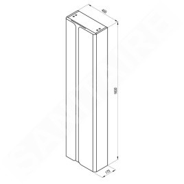 Ravak Balance - Armoire haute, 400x1600x175 mm, blanc X000001373