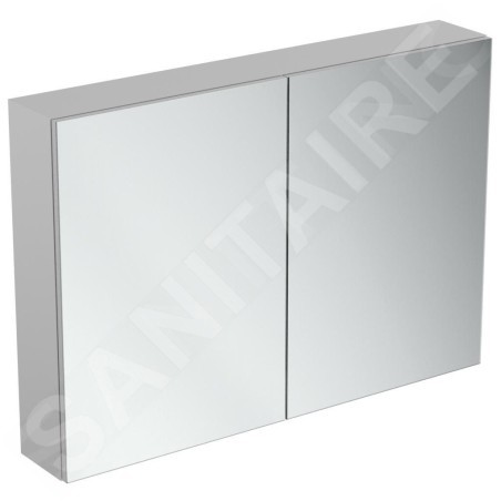 Ideal Standard Mirror&Light - Armoire de toilette avec éclairage LED et prise, 1000x700 mm, aluminium T3498AL