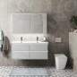 Ideal Standard Mirror&Light - Armoire de toilette avec éclairage LED et prise, 1000x700 mm, aluminium T3498AL