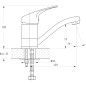 Bruckner Hoffer - Mitigeur de lavabo avec bec pivotant, chrome 424.001.1