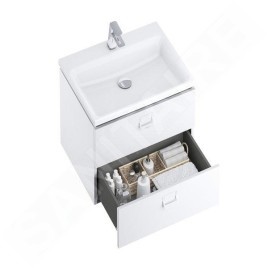 Ravak Comfort - Armoire sous le lavabo, 600x500x460 mm, blanc/blanc X000001377