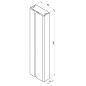 Ravak Balance - Armoire haute, 400x1600x175 mm, blanc/graphite X000001374