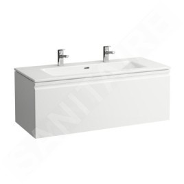 Laufen Pro S - Meuble avec double-lavabo, 1200x530x500 mm, 1 tiroirs, blanc brillant H8609684751071