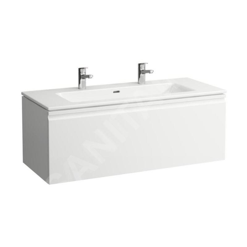 Laufen Pro S - Meuble avec double-lavabo, 1200x530x500 mm, 1 tiroirs, blanc mat H8609674631071