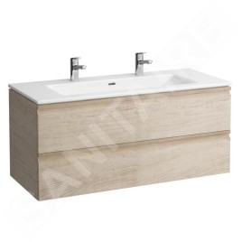 Laufen Pro S - Meuble avec double-lavabo, 1200x545x500 mm, 2 tiroirs, chêne clair H8619674791071